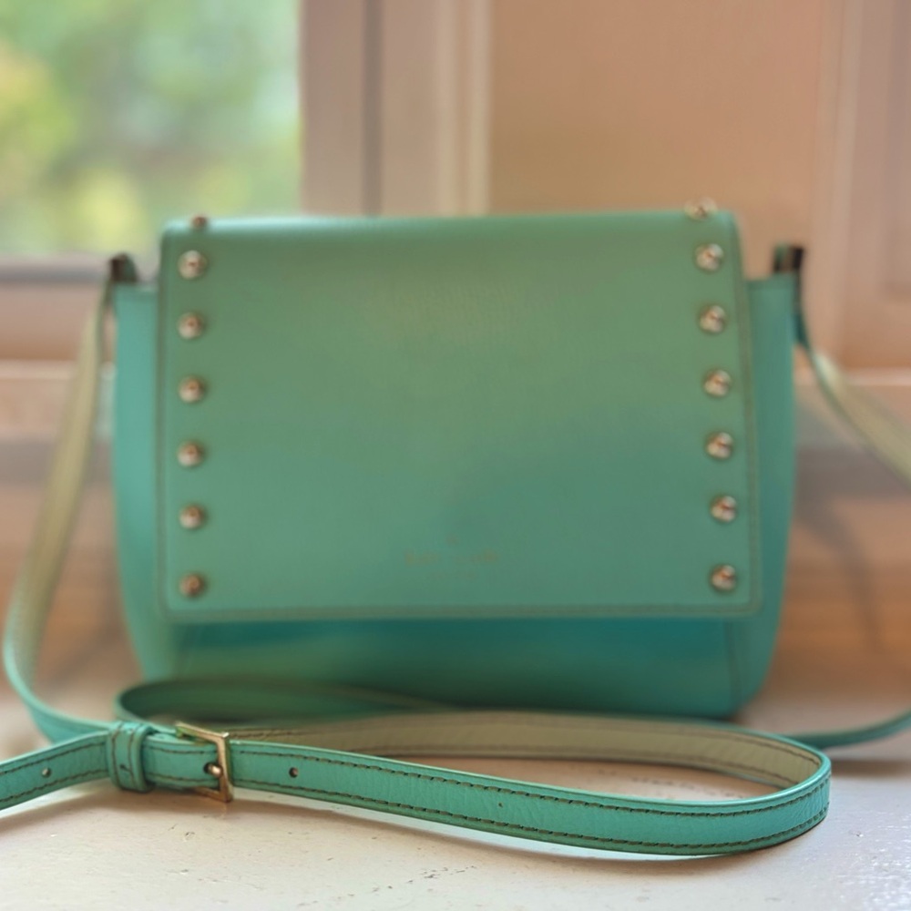 Kate Spade Crossbody Tiffany Blue bag with Silver Accents